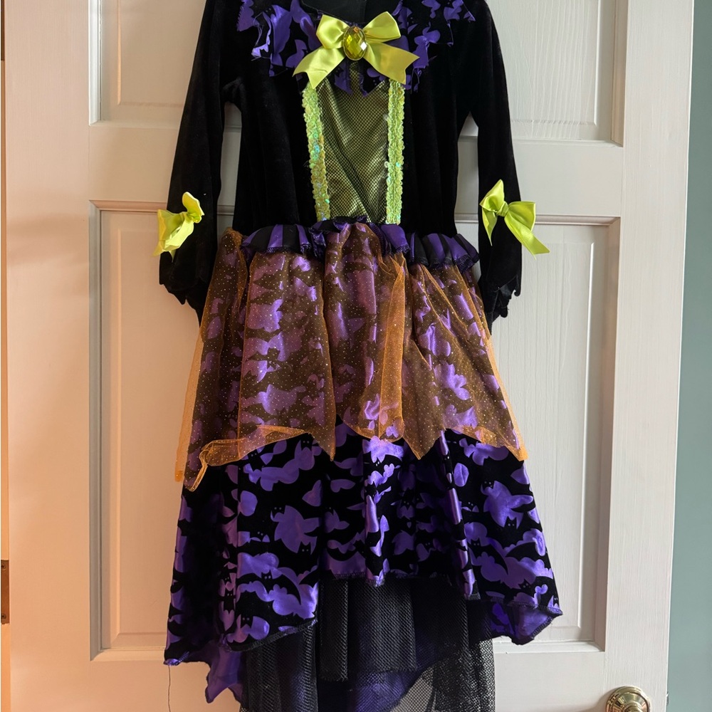 Black and Purple Kids Witch Halloween Costume